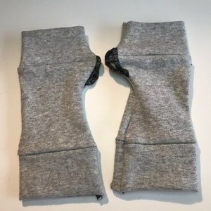 Short Cotton Gloves Gray Wrist Length Winter Smoking Office Steampunk Goth NEW